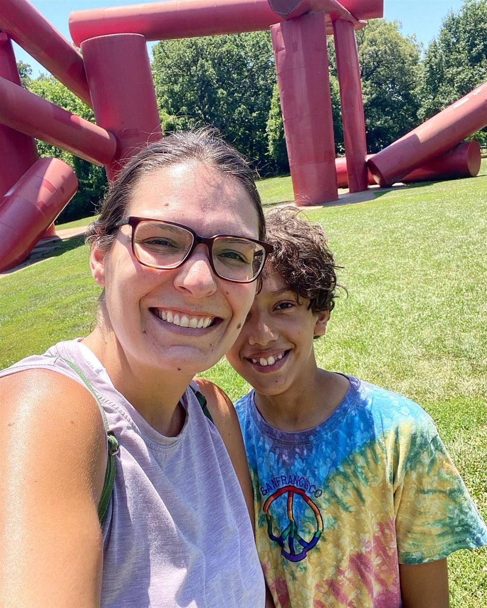 I spend summers with my godson, Sam (10). We have the best time together!
