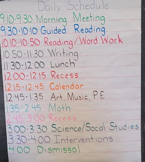 Schedule