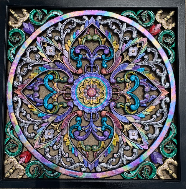Mandala on Wood Cutout Mandala on Wood Cutout