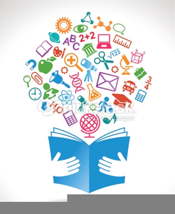 book with school symbols book with school symbols