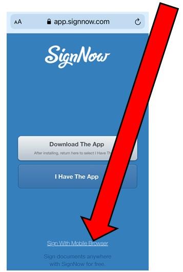 Sign With Mobile Browser