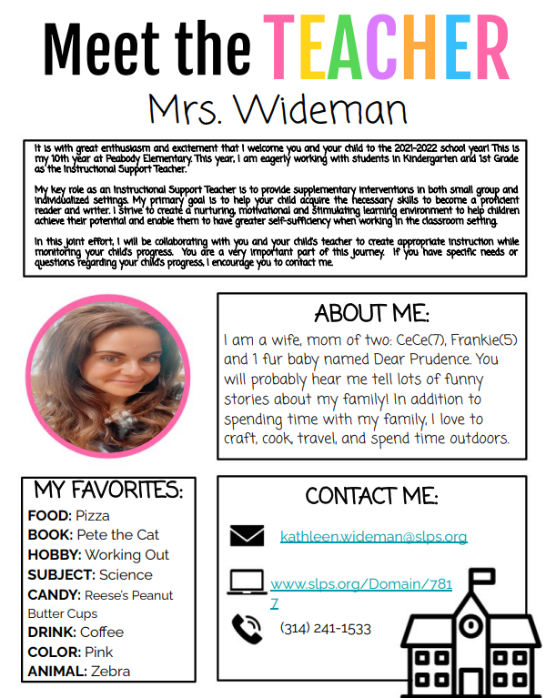 Mrs. Wideman Mrs. Wideman