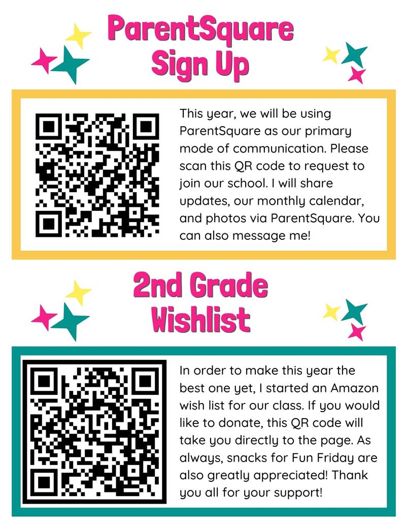 ParentSquare and Wishlist PDF